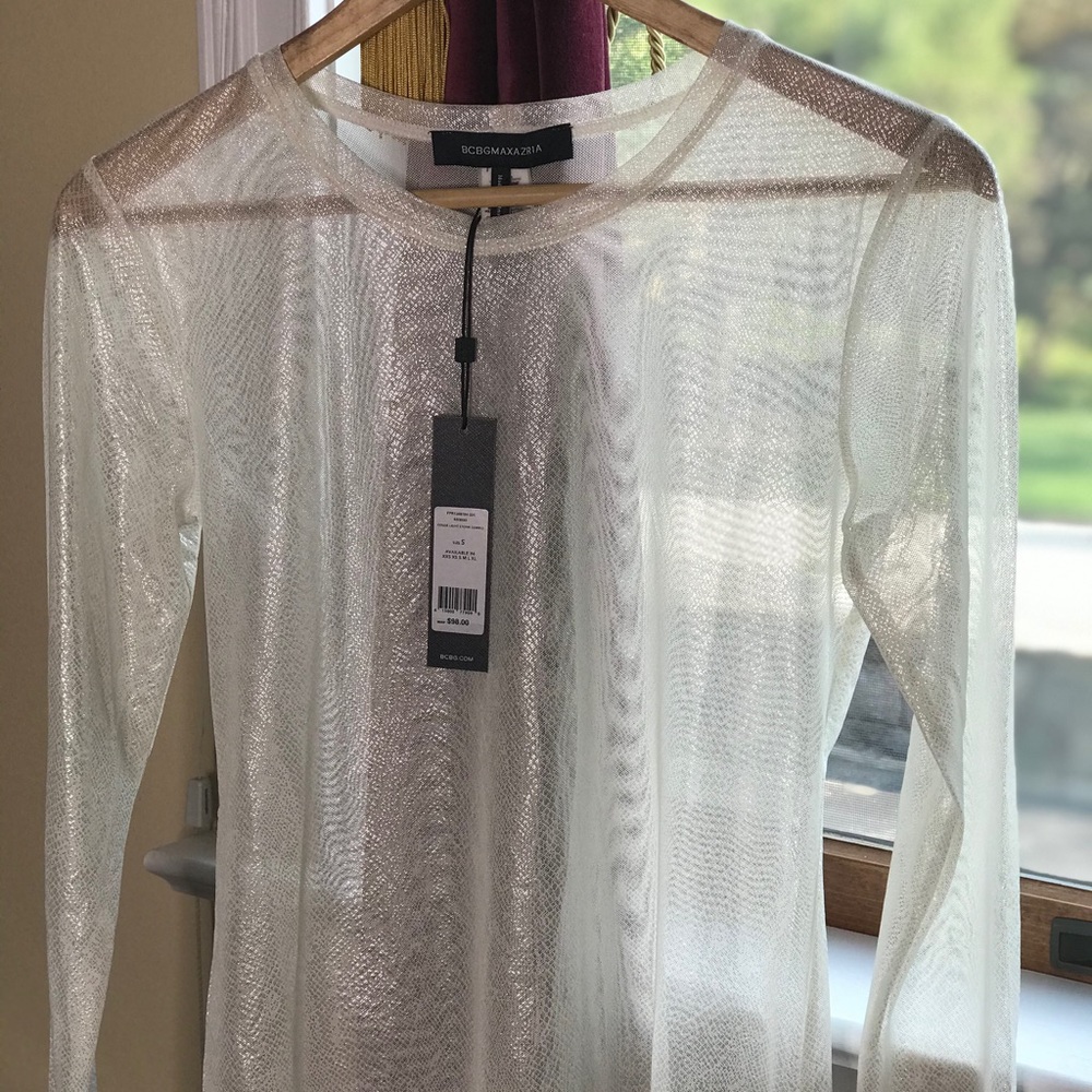 BCBG MaxAzria Sheer Top. New With Tags!